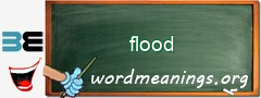 WordMeaning blackboard for flood